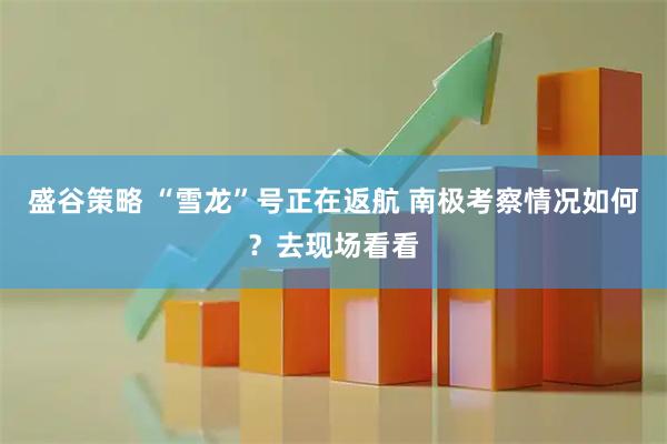 盛谷策略 “雪龙”号正在返航 南极考察情况如何？去现场看看