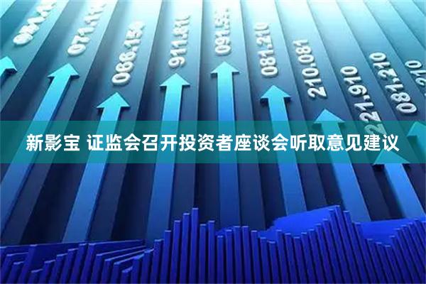 新影宝 证监会召开投资者座谈会听取意见建议