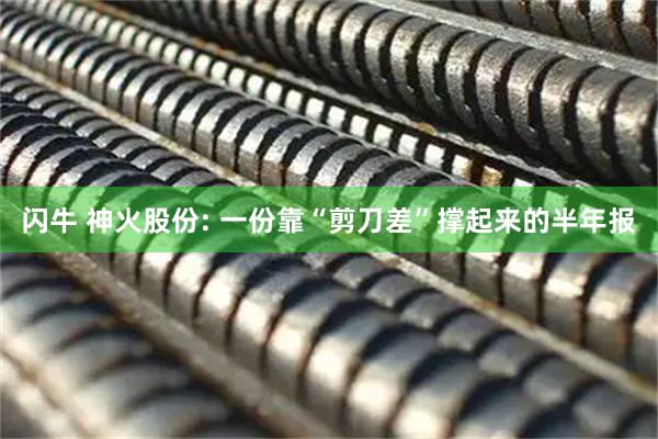 闪牛 神火股份: 一份靠“剪刀差”撑起来的半年报